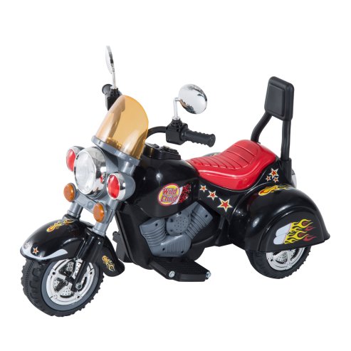HOMCOM Kids Electric Motorbike 6V Children Ride On Motorcycle Battery Powered Toy w/ Lights Sound for 3-6 Years Old Black Image