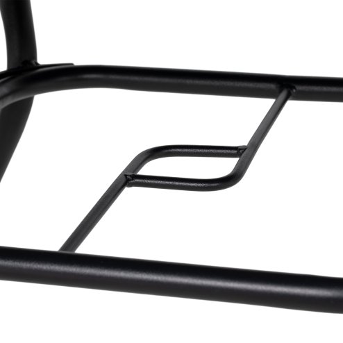 Outsunny 80x80cm Outdoor Dining Table, Faux-marbled Garden Table with Umbrella Hole, Square Patio Table with Steel Frame for Porch, Balcony, Black