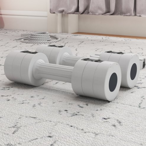 SPORTNOW Adjustable Dumbbell Set of Two, Hand Weights, for Men and Women, Home Gym Workout, A Pair 2.2kg, 3.6kg, 5kg (1.1kg, 1.8kg, 2.5kg Each)