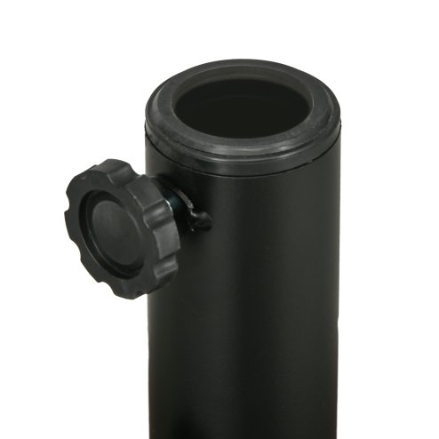 Outsunny Garden Parasol Base with Rattan Effect, 22kg Water or 29kg Sand Filled, Heavy Duty HDPE Umbrella Stand, Fillable Parasol Stand for 38mm, 48mm Poles, Black