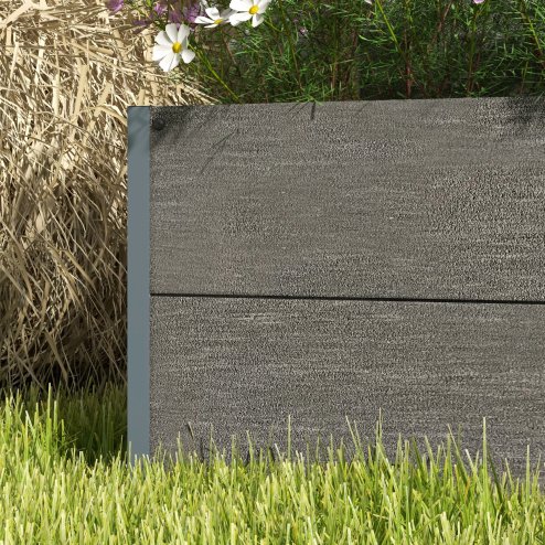 Outsunny Garden Planter with Trellis for Climbing Plants, Vines, Flowers, Freestanding Raised Bed for Garden, Outdoor, Patio, Planter Box with Drainage Gap, 72x38x150cm, Dark Grey