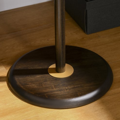 HOMCOM Coat Rack, Freestanding Coat Stand with 6 Hooks and Bamboo Frame for Entryway, Hallway, Bedroom, Living Room, Walnut