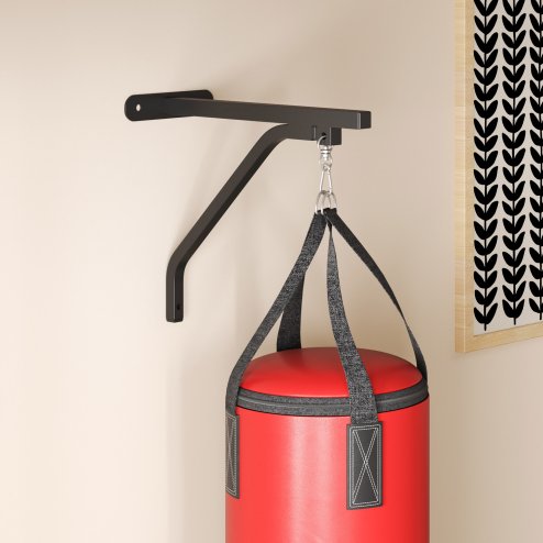 SPORTNOW 3ft Unfilled Punching Bag Set with Boxing Bag Bracket, Heavy Bag with Boxing Gloves, Hand Wraps, 360° Swivel Hook