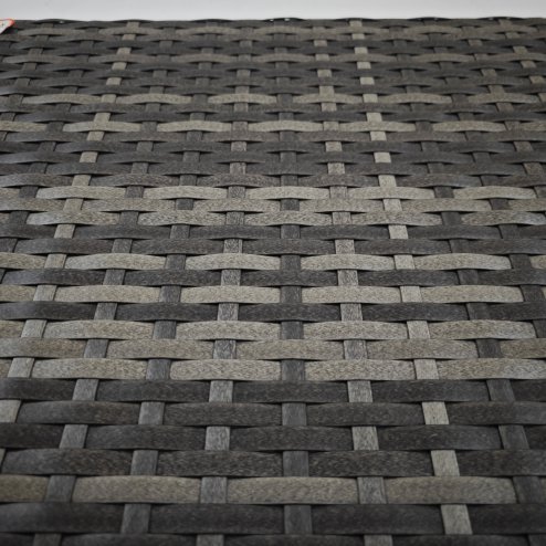 Outsunny Foldable Outdoor Side Table, Rattan Garden Coffee Table with Steel Frame, Space Saving Bistro Garden Furniture for Patio, Balcony, 60 x 41 x 41 cm, Mixed Grey