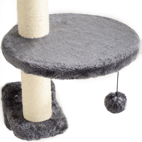 PawHut 4 Piece Cat Shelves, Cat Wall Furniture with Hammock, Scratching Posts, Soft Ladder, Steps, Jump Platforms, for Indoor Kittens - Dark Grey
