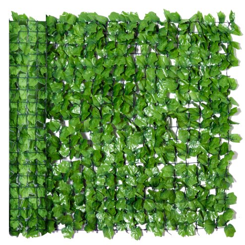 Outsunny 3 X 1m Artificial Plant Wall Panels, Artificial Wall Foliage with Ivy Leaves, Privacy Screen Greenery Grass Wall For Garden Balcony