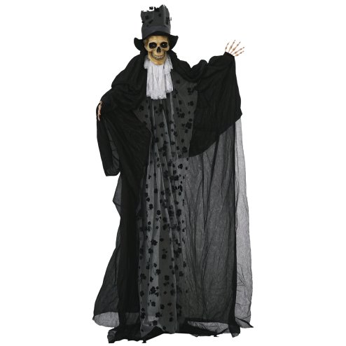 Outsunny 189cm Life Size Outdoor Halloween Decorations Ghost Bridegroom, Animated Prop Animatronic Decor with Sound and Motion Activated, Light Up Eyes, Howling Sound