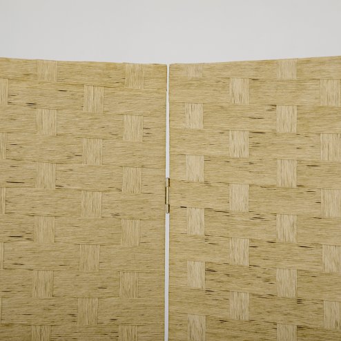 HOMCOM 4-Panel Room Dividers, Wave Fibre Freestanding Folding Privacy Screen Panels, Partition Wall Divider for Indoor Bedroom Office, 170?cm, Brown