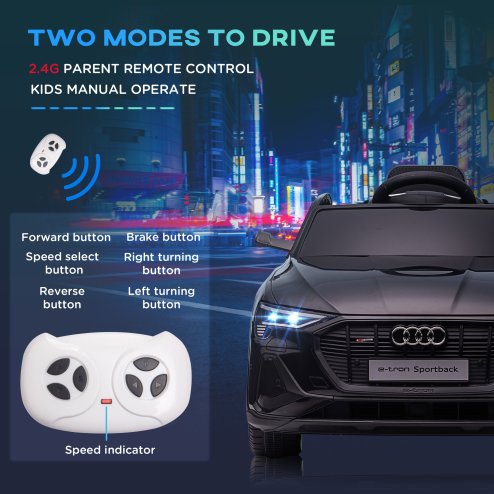 HOMCOM Audi E-tron Licensed 12V Kids