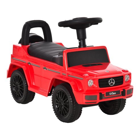HOMCOM 3 in 1 Kids Ride On Car G350 Licensed Foot To Floor Slider Toddler Push Along NO POWER Red 12-36 months Image