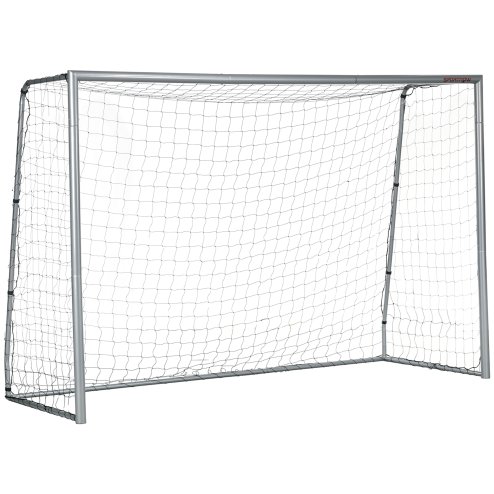 SPORTNOW 10ft x 6.5ft Football Goal, Football Net for Garden, Training Goal with Ground Stakes, Steel Frame Image