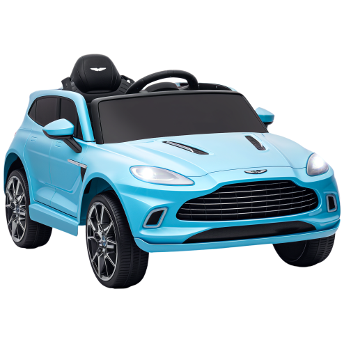 AIYAPLAY Aston Martin DBX Licensed 12V Kids Ride on Car, Kids Electric Car with Remote Control, 4 Suspension Wheels, LED Lights, Music, Horn, Slow Start, for Ages 3-6 Years, Blue