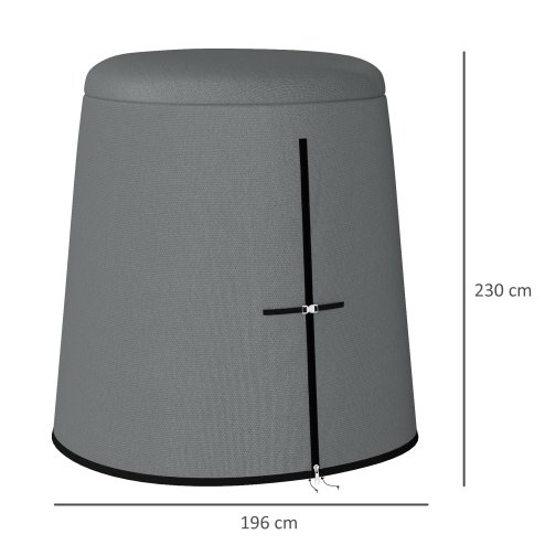Outsunny Hanging Egg Chair Cover, Outdoor Single Swing Chair Cover, Waterproof Anti-dust Furniture Protector with Zipper, 300D Oxford Fabric for 200 x 230 cm Stand, Grey