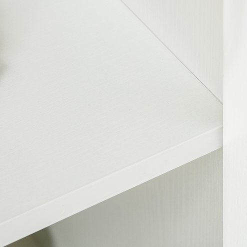 Vinsetto Filing Cabinet with Locking Doors & Shelves, 2-Tier Lockable Storage Cabinet with 2 Keys for Home Office, 80W x 40D x 80H cm, White