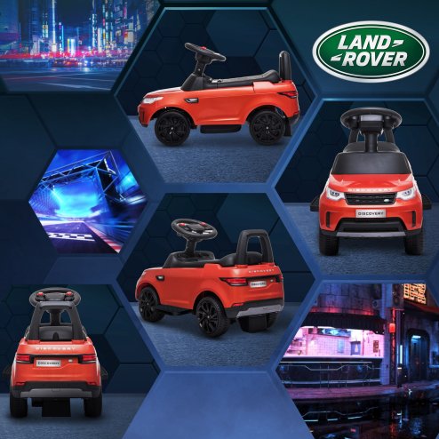 AIYAPLAY Land Rover Licensed 6V Kids Electric Ride On Car, 2-in-1 Sliding Car, Battery Powered Car with Headlights, Music, Horn, for 18-60 Months, Red
