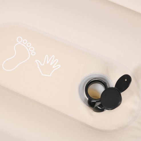 Outsunny Double Air Bed with Foot Pump and Carry Bag, Inflatable Mattress for Guest, Camping, Travel, 195 x 140 x 10cm, White