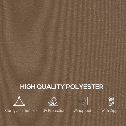 Outsunny 4 Pack Replacement Gazebo Curtains Privacy Panel for Most 3 x 4m Gazebo Canopy Pavillion Outdoor Shelter Sidewalls Accessories Dark Brown