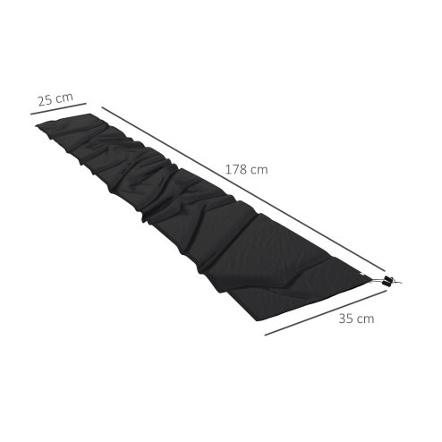 Outsunny Parasol Cover, Cantilever Umbrella Cover for 2-3.5 m Parasols, 420D Oxford Fabric Banana Umbrella Protector with Zipper for Outdoor Garden, Patio, Black