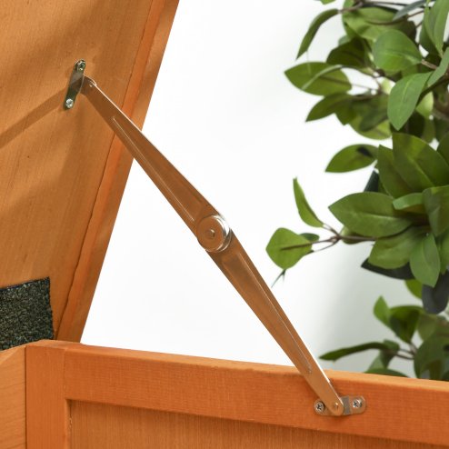 PawHut Rabbit Hutch Outdoor Guinea Pig Hutch Bunny Cage Shelter Outdoor, 90 x 45 x 65cm