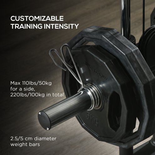 SPORTNOW Home Gym Machine, Multifunctional Gym Equipment with High and Low Pulleys, Pull Up Bar, 15-Position Adjustable Strength Training Workout Station for Full Body Fitness