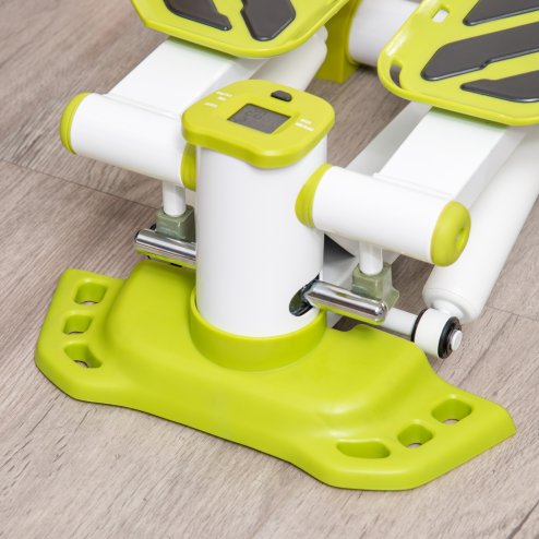 HOMCOM Portable Mini Stepper, Steppers for Exercise Workout with LCD Display Monitor, Anti-skid Foot Pedals for Home Gym Office, Yellow