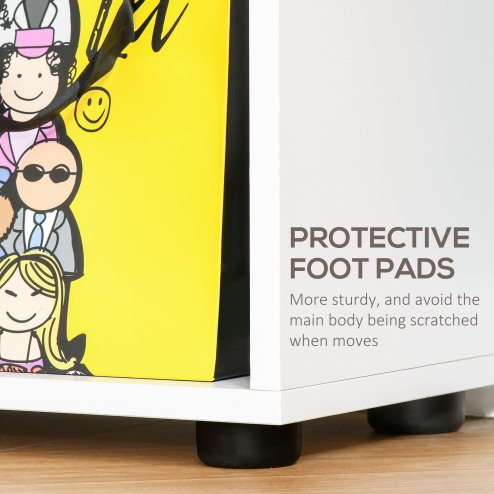 HOMCOM 8-Tier Freestanding Bookcase w/ Melamine Surface Anti-Tipping Foot Pads Home Display Storage Grid Stand Bedroom Living Room Furniture Modern Style 