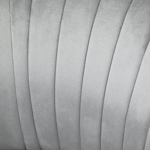 HOMCOM Velvet Accent Chair Occasional Tub Seat Padding Curved Back with Ottoman Wood Frame Legs Home Furniture Light Grey