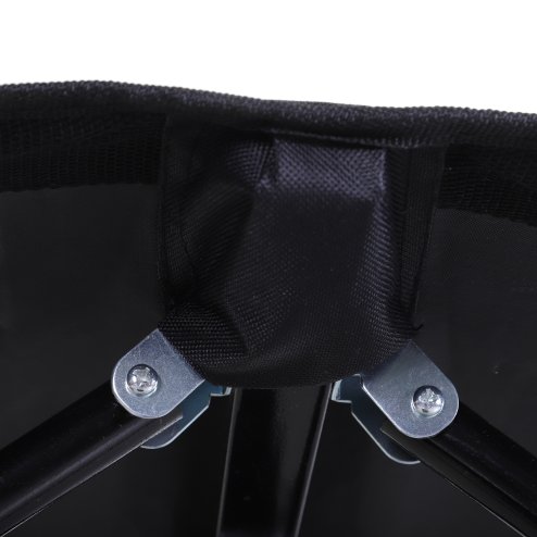 Outsunny Double Camping Bed Camping Cot Foldable Sunbed Outdoor Patio Sleeping Bed Super Light with Carry Bag (Black)