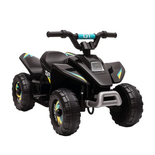 HOMCOM 6V Kids Electric Ride on Car All Terrain Vehicle Toy Quad Bike w/ Forward Reverse Functions Toddlers for 18-36 Months Old Black