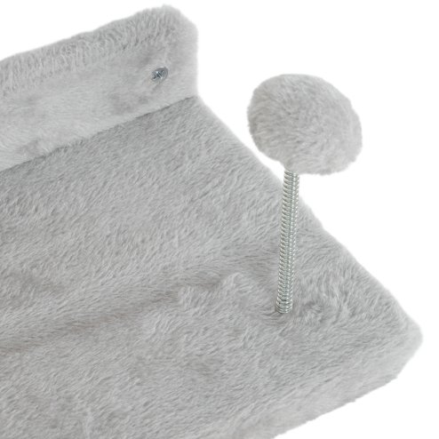 PawHut Cat Wall Shelves, 4 Piece Wall-Mounted Cat Tree with Steps, Ladder, Jumping Platforms, Scratching Posts, Toy Ball, Cat Wall Furniture for Indoor Cats, Light Grey
