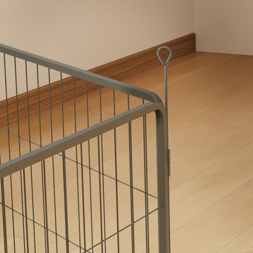 PawHut 2 Piece Dog Pen Expansion Pack for 60cm High Pet Playpen with 3 Connecting Stakes, Puppy Pen for Small Dogs
