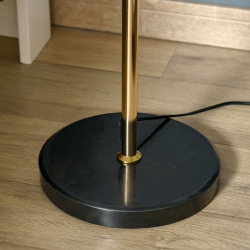 HOMCOM Floor Lamp, Crystal Fireworks Standing Lamp, Metal Golden Pole Tree Lighting with Foot Switch, 8 Lights, G9 Bulb Base, for Living Room, Bedroom