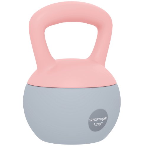 SPORTNOW Soft Kettlebell, 12kg Kettle Bell with Non-Slip Handle for Home Gym Weight Lifting and Strength Training