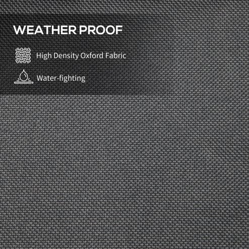 Outsunny Parasol Cover, Patio Cantilever Cover, Banana Umbrella Protector with Rod, Zipper for 2-4 m Parasol for Outdoor Garden, Patio, Dark Grey