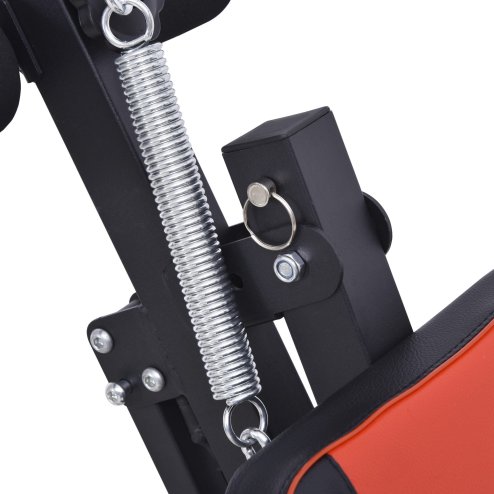 HOMCOM Multifunctional Sit Up Bench Exercise with Resistant Rope and Twist Waist Disc for Home, Office and Gym