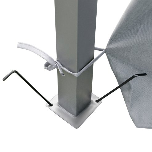 Outsunny 4m x 3(m)Garden Gazebo, Double Roof Outdoor Gazebo Canopy Shelter with Curtains, Solid Steel Frame for Patio, Garden, Grey