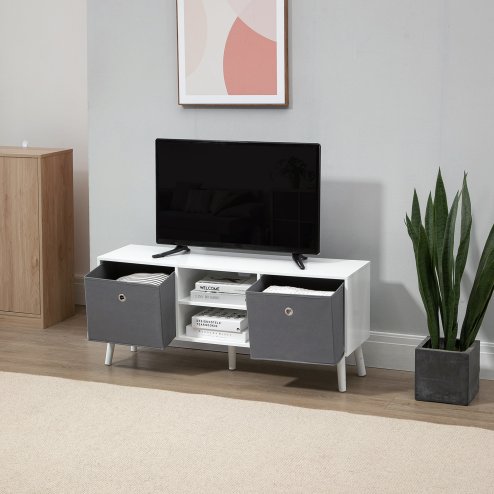 HOMCOM TV Cabinet Stand Unit for TVs up to 50