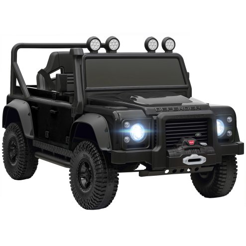AIYAPLAY Land Rover Licensed Electric Car for Kids, 12V Battery-Powered Kids Ride On Car with Remote Control, Music, Horn, Suspension Wheels, LED Lights, Off-Road Toy for 3-5 Years Old, Black