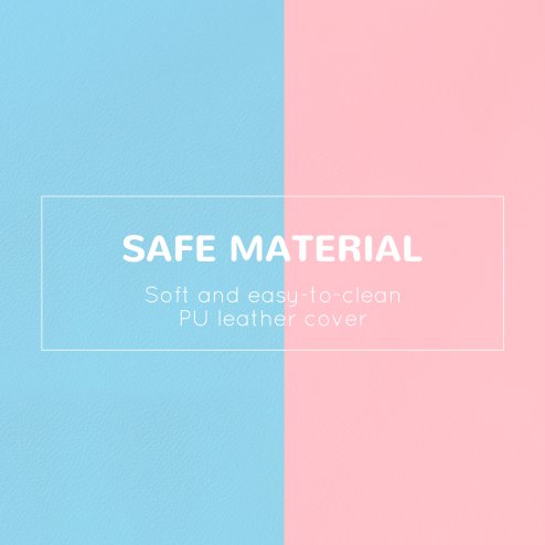 HOMCOM Soft Play Set, 2 Piece Baby Foam Blocks Climb and Crawl Activity Toys, Toddler Soft Play Equipment for 1-3 Years, Pink Blue