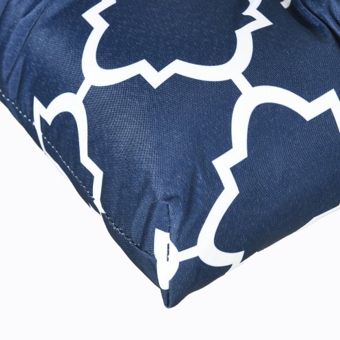 Outsunny Chair Cushions Seat Pads, Set of 2, Indoor Outdoor Seat Cushions with Ties and Tufted Design for Garden Dining Chairs, Blue