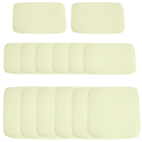 Outsunny Replacement Cushion Covers for Garden Sofa Set, Garden Rattan Sofa Cushion Polyester Cover Replacement Outdoor - No Cushion Included, Cream