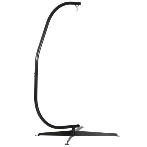 Outsunny Hanging Hammock Stand Hammock Chair Stand C Stand Steel Heavy Duty Stand for Hanging Hammock Air Porch Swing Chair Indoor Outdoor (Only Construction) Image