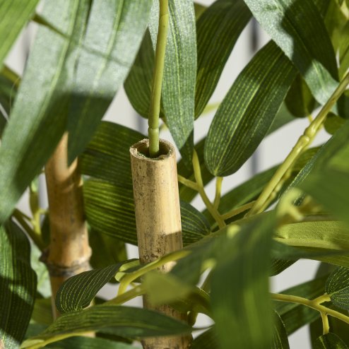 HOMCOM Decorative Artificial Plants Bamboo Tree in Pot, Desk Fake Plants for Home Indoor Outdoor Decor, 60cm