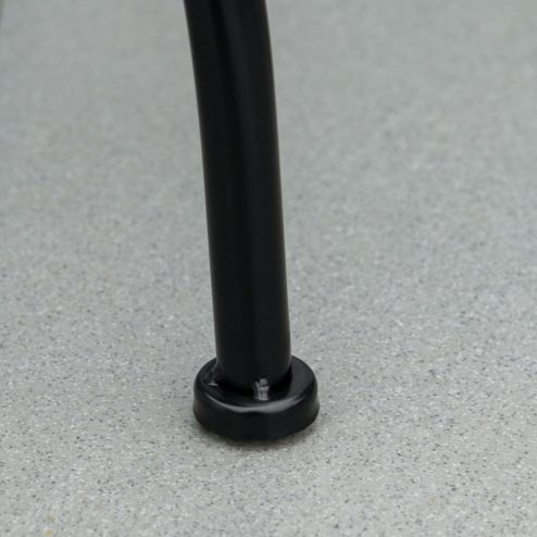 Outsunny 60 cm Mosaic Garden Table, Small Round Outdoor Side Table with Ceramic Top, Plant Stand for Patio, Balcony, Grey and Beige