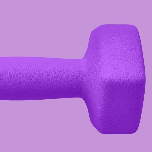 SPORTNOW Set of 2 Hex Dumbbells, Neoprene Weights Pair with Non-Slip Grip, Home Gym Fitness Training Equipment, 2 x 4kg, Purple