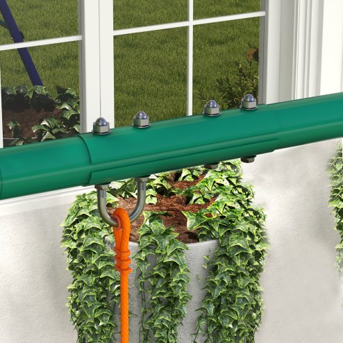 Outsunny Kid Swing Set, 3 in 1 Garden Metal Set for Outdoor with Single Swing, Glider, Rocking Chair Swing, for Toddlers 3+Years, Orange