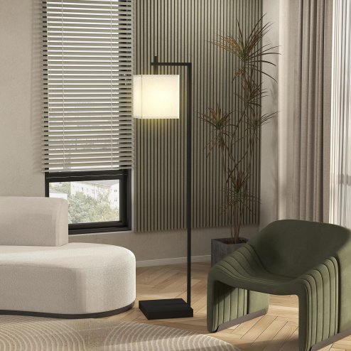 HOMCOM Floor Lamp for Living Room, 66