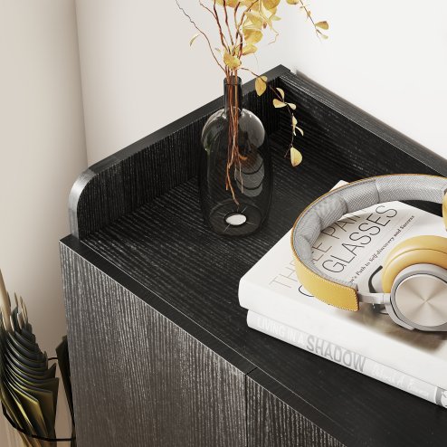 HOMCOM Shoe Storage Cabinet Two Doors w/ Adjustable 4 Shelves Cupboard Footwear Rack Stand Organiser Hallway 