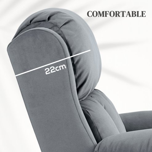 HOMCOM Power Lift Riser and Recliner Chair with Vibration Massage and Heat, Leathaire Fabric Electric Lift Chair for Elderly with Remote Controllers, Side Pocket, Pocket Spring, Grey