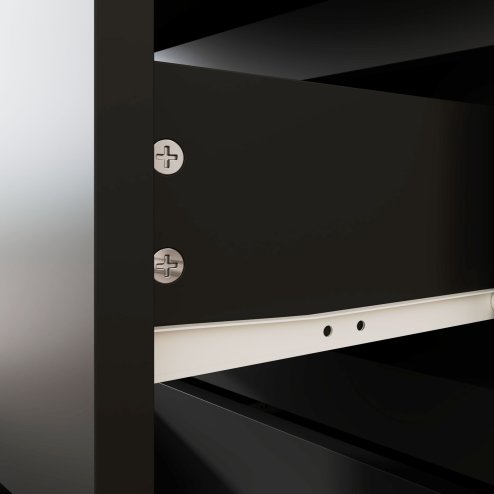 HOMCOM Chest of Drawers, 4 Drawers Storage Cabinet Floor Tower Cupboard for Bedroom Living Room, Black